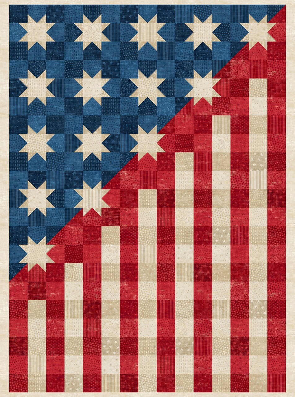 Fabric Northcott American Heartland Quilting Panel DP28730-12